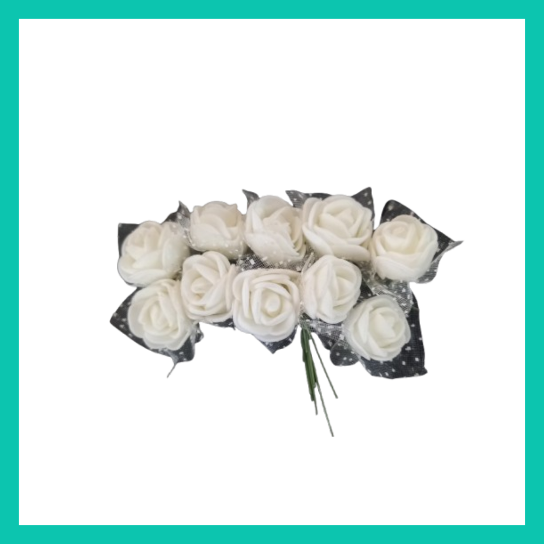Rosas em Eva brancas