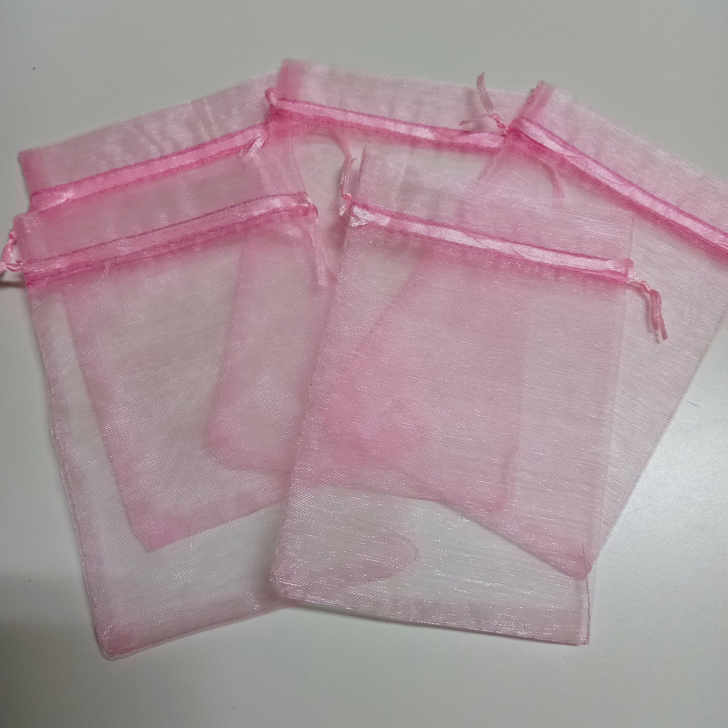 Sacos de organza cor rosa 10*15cm 5UND