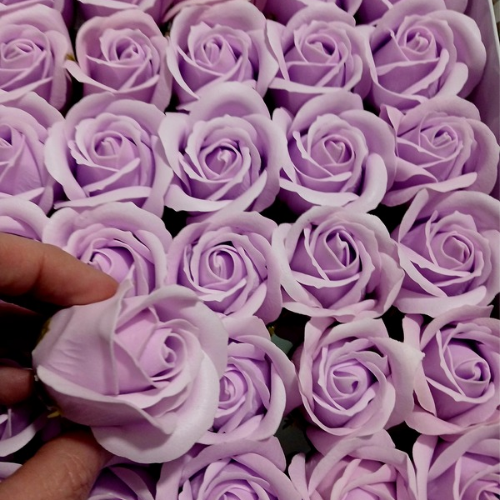 Rosas de sabão perfumadas 5*6,5cm aprox Lilás