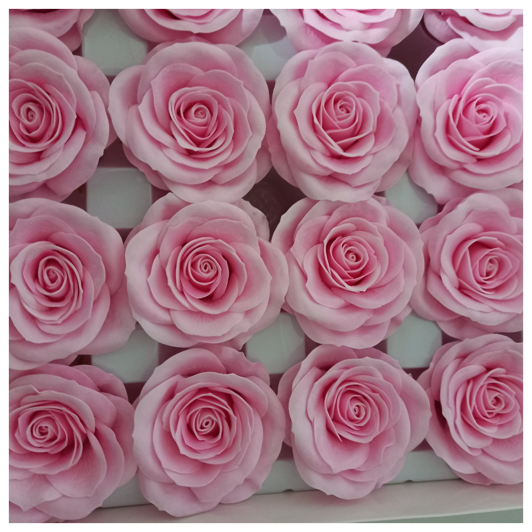 Rosas de sabão artesanais vintage (7 camadas) cor rosa