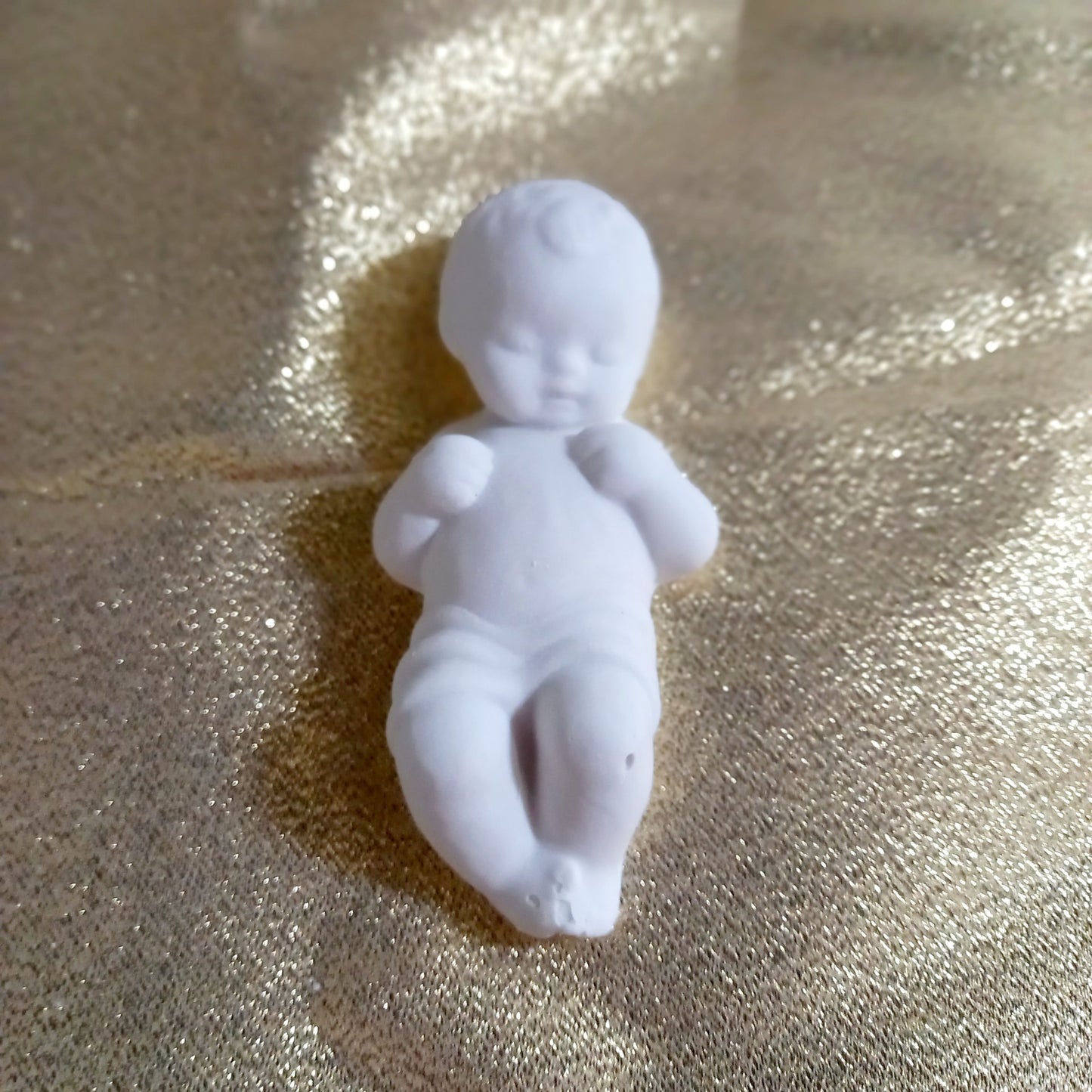 Menino Jesus em pó cerâmico 10,5cm
