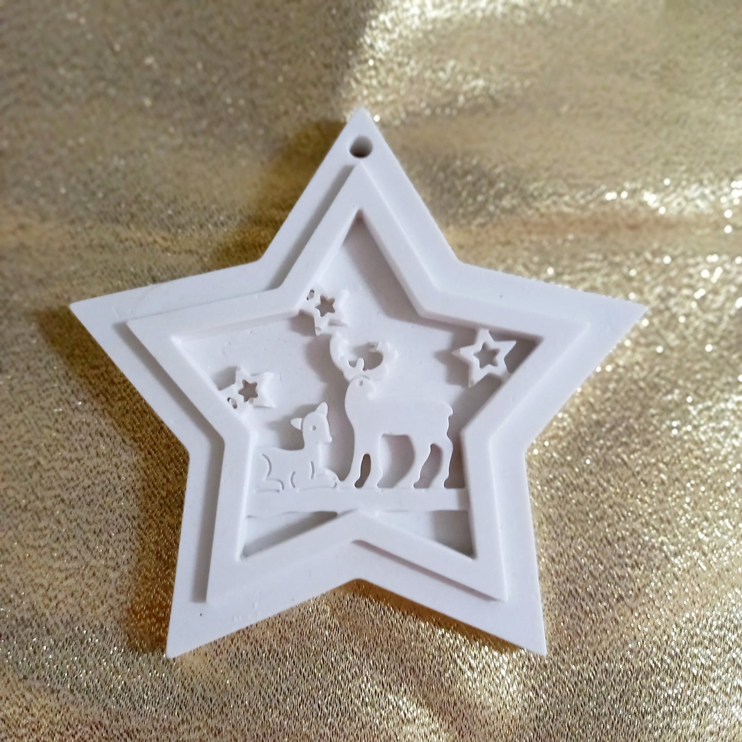 Estrela de Natal em pó cerâmico