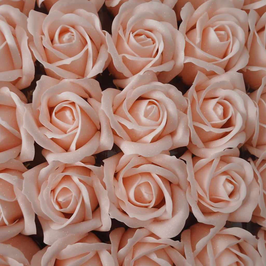 Rosas de sabão cor rosa salmão