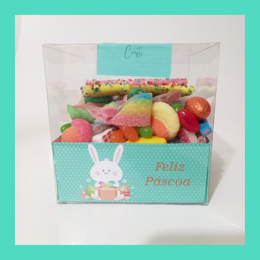 Mix de gomas e ovinhos Feliz Páscoa
