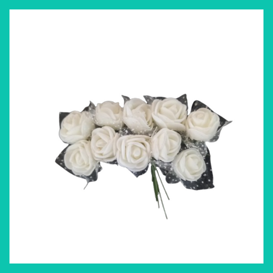 Rosas em Eva brancas