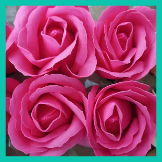 Rosas de sabão perfumadas 5*6,5cm cor rosa escuro