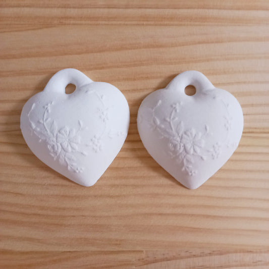 Coração em gesso cerâmico perfumado