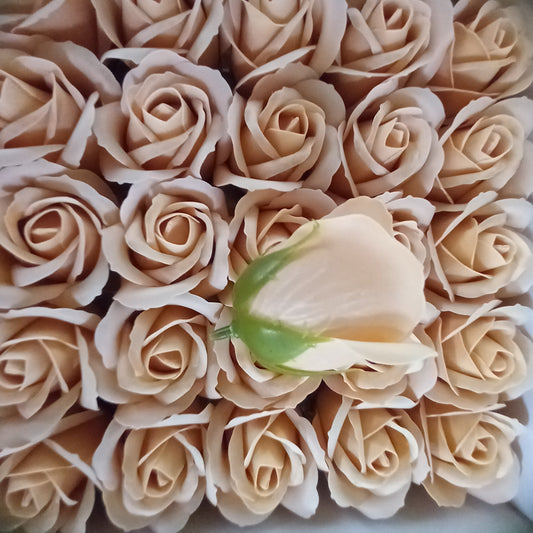 Rosas de sabão perfumadas 5*6,5cm cor de chá