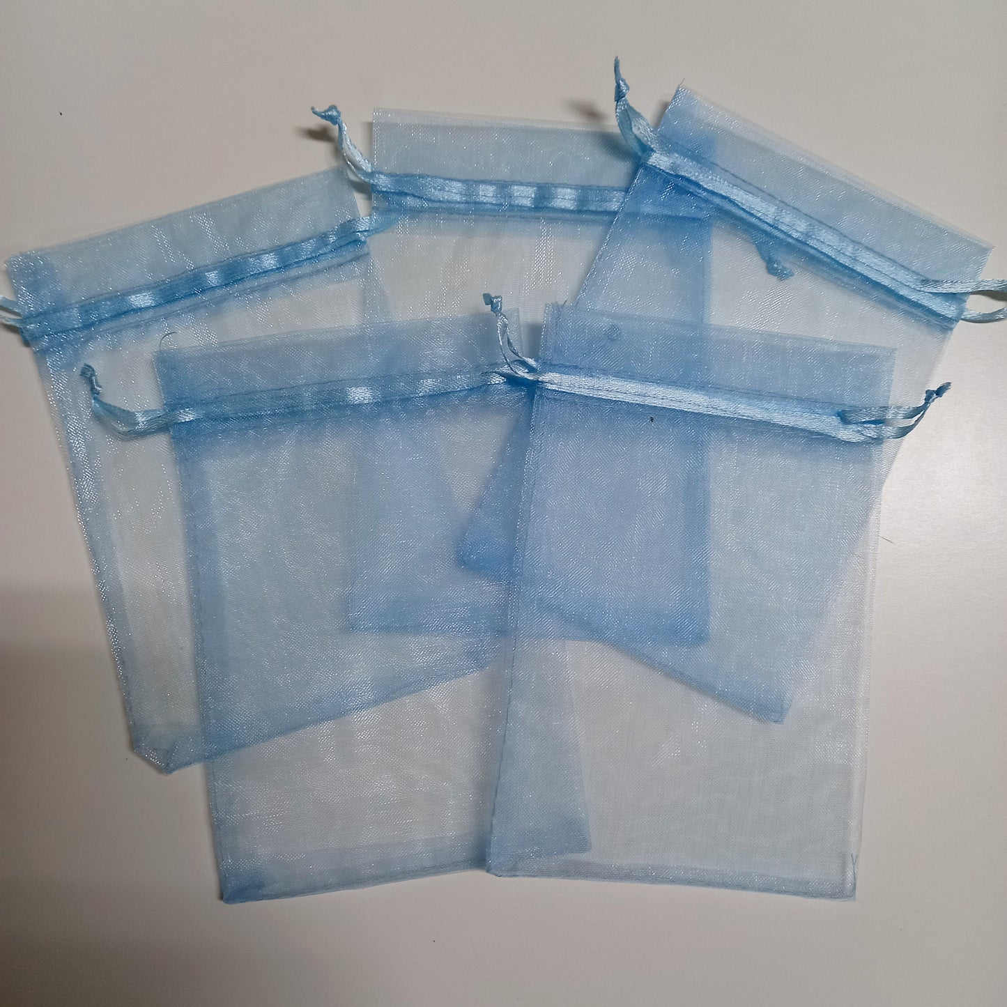 Sacos de organza cor azul 10*15cm 5UND