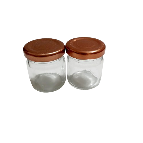 Frasco de vidro com tampa cor cobre 45 ml