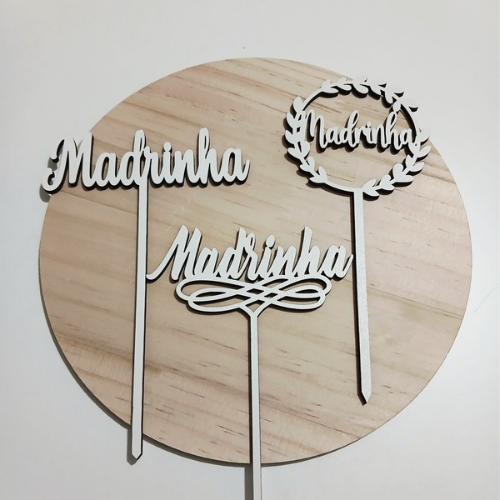 Conj. 3 picos Mdf Madrinha sortidos
