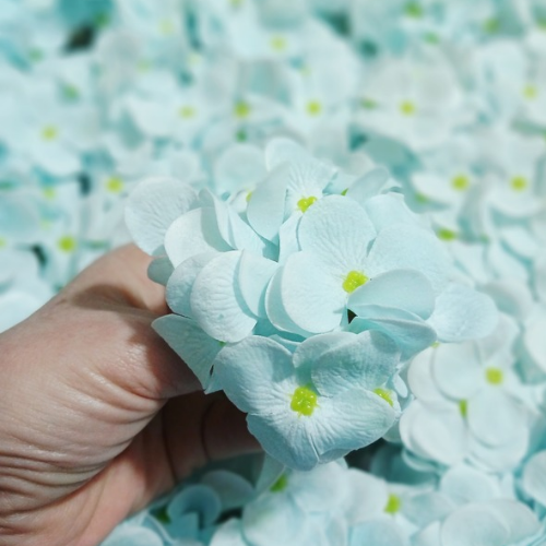 Hortências de sabão cor azul