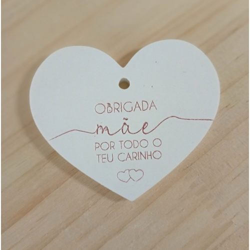 Coração em pó cerâmico para a Mãe rosa