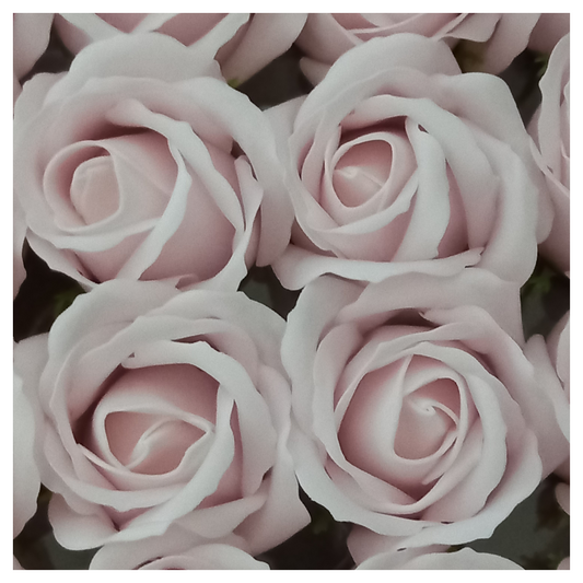 Rosas de sabão rosa claro
