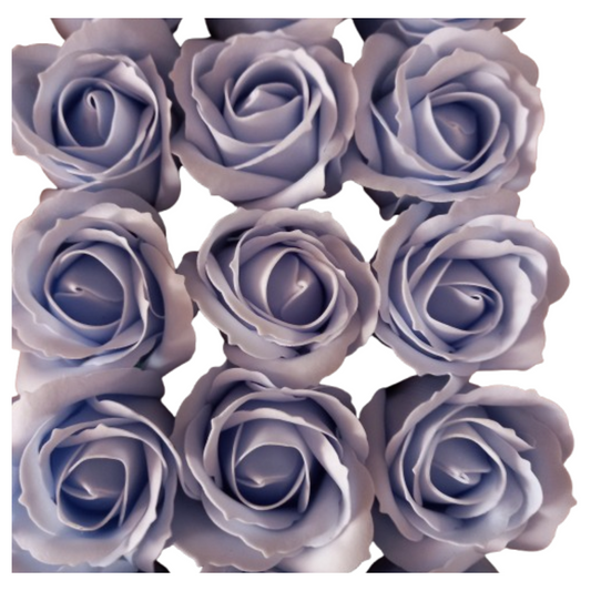 Rosas de sabão perfumadas 5*6,50cm aprox cor azul claro