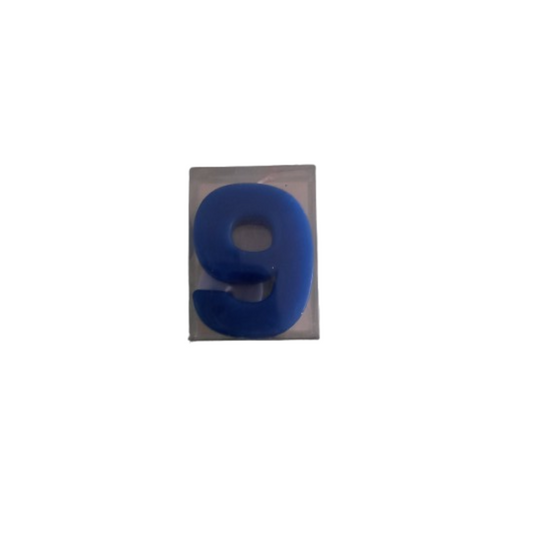 Vela de aniversário n.9 azul