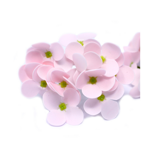 Hortências de sabão cor rosa