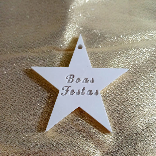 Estrela de Boas Festas em pó cerâmico