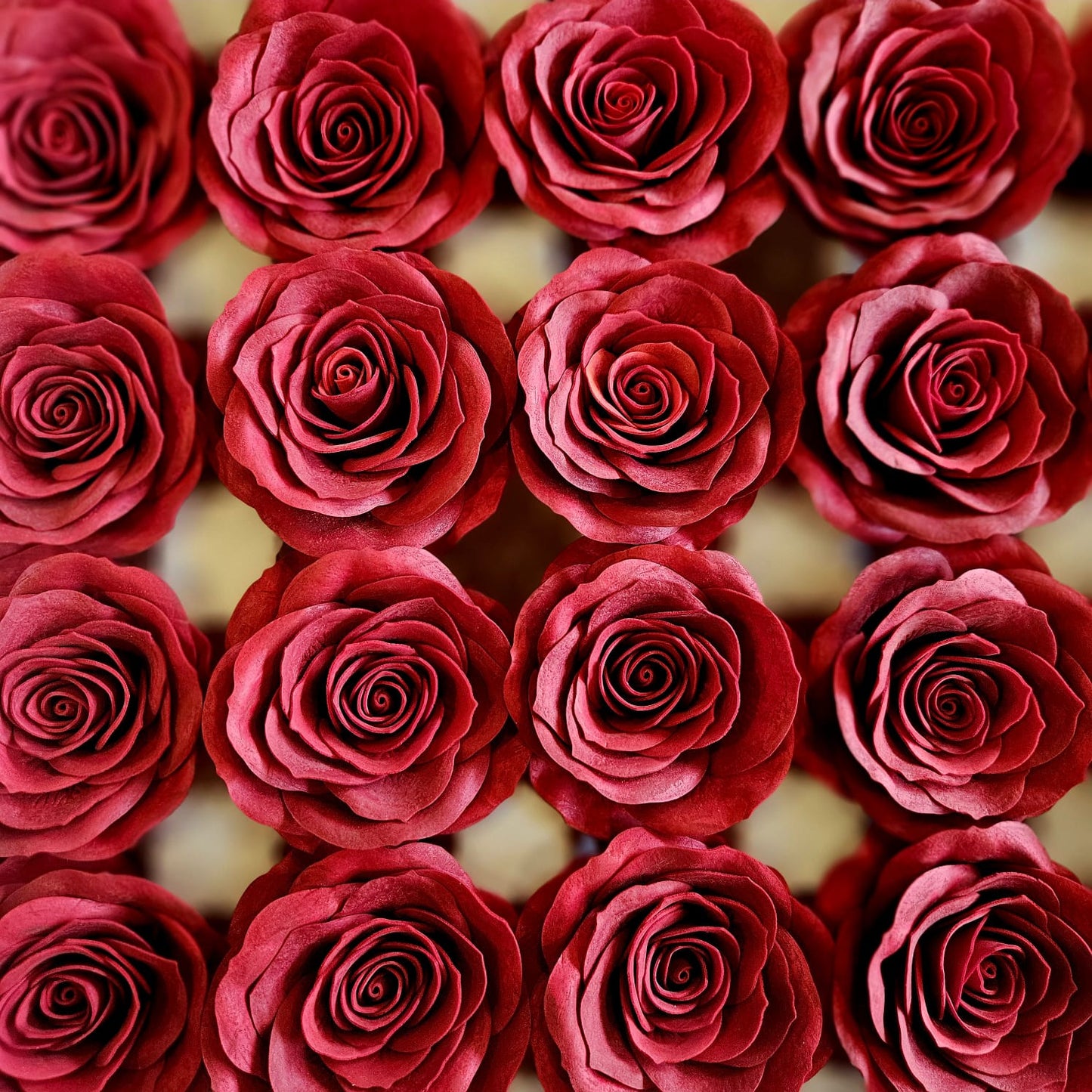 Rosas de sabão artesanais vintage ( 7 camadas) vermelho veludo