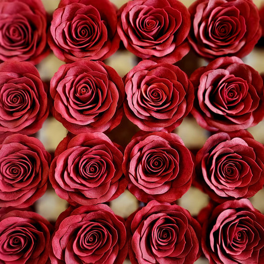 Rosas de sabão artesanais vintage ( 7 camadas) vermelho veludo