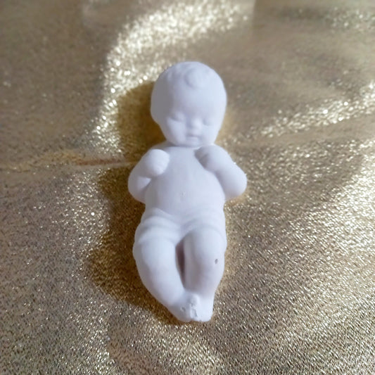 Menino Jesus em pó cerâmico 6,5cm