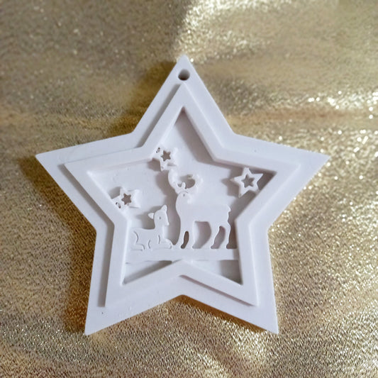 Estrela de Natal em pó cerâmico