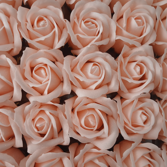 Rosas de sabão cor rosa salmão