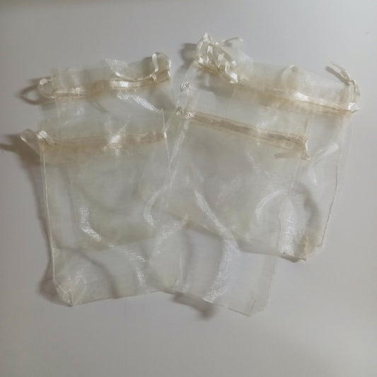 Sacos de organza cor pérola 9,5*14,4cm 5UND