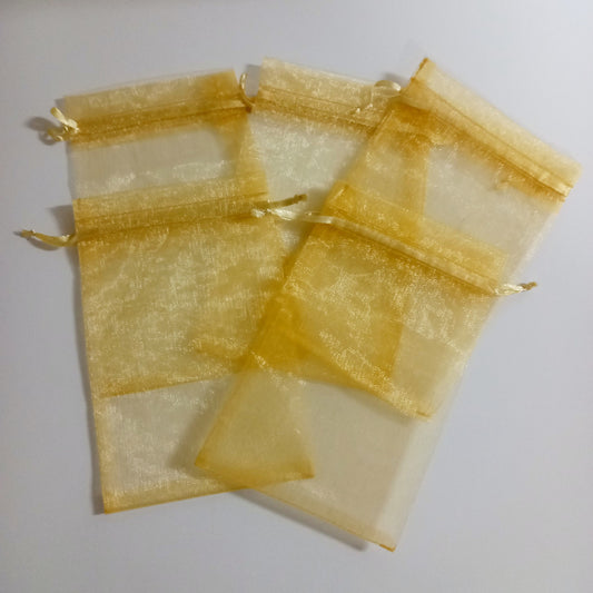 Sacos de organza cor dourada 10*15cm 5UND